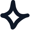 A simple dark blue star-inspired design with four points, resembling a compass rose, on a light gray background. No text or additional symbols are present within the design.